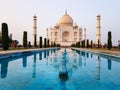 Taj Mahal Reflection in the Turquoise Blue water